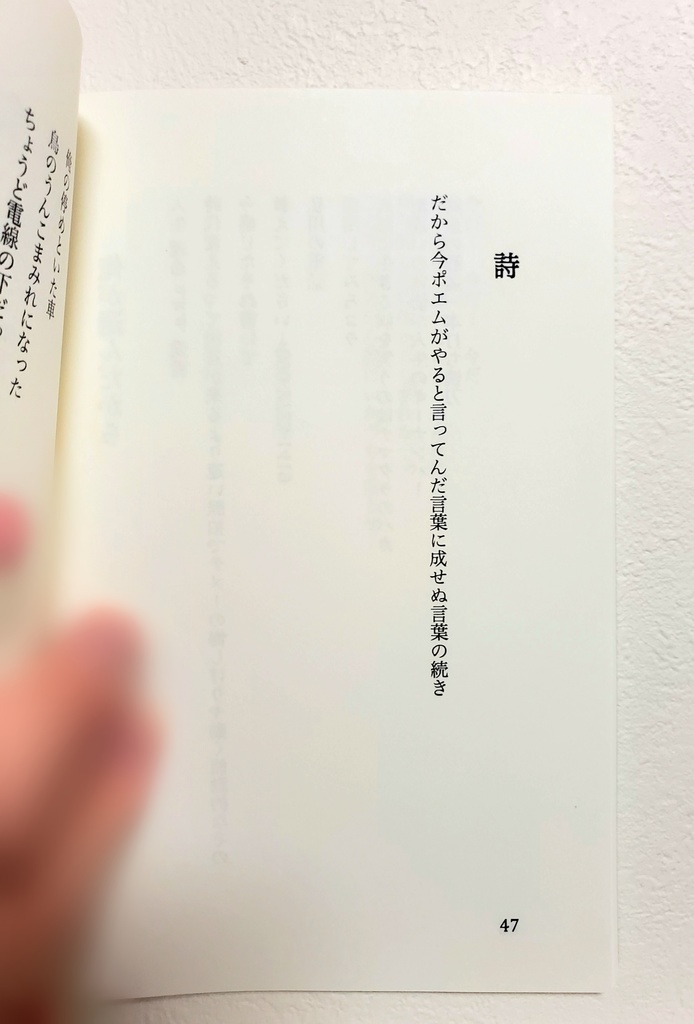 第一詩集 悲しみのヤローを倒す、ぜってえ負けねえ。
