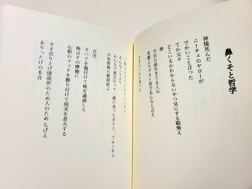 第一詩集 悲しみのヤローを倒す、ぜってえ負けねえ。
