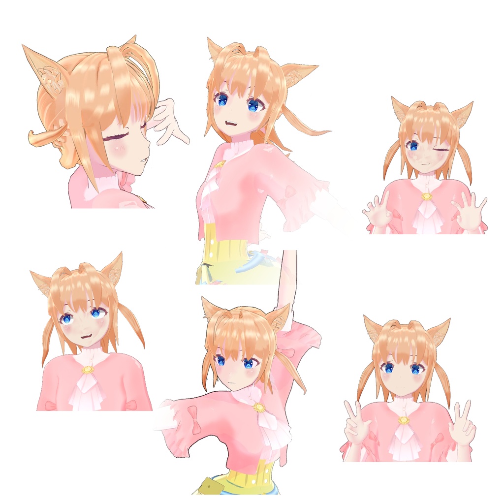 【フリー】パーフェクトシンク対応VRMモデル【ヘリアナ】