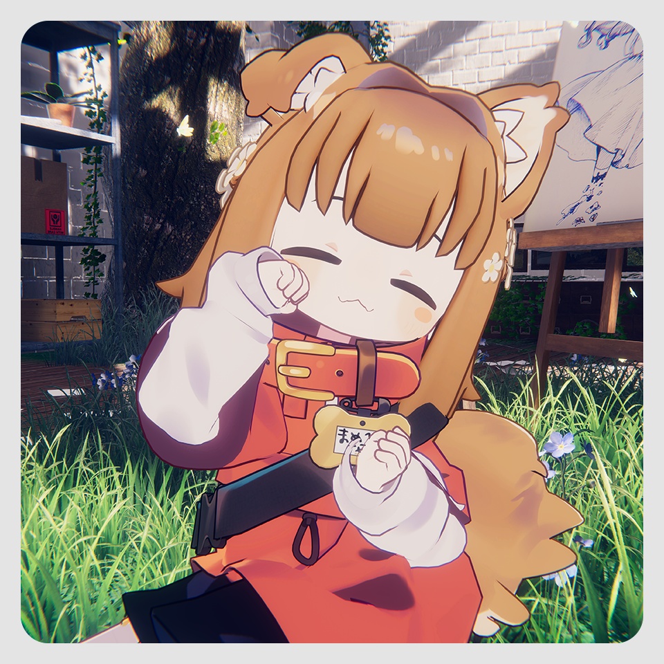 お花と三つ編みのハーフアップ【キプフェル・まめひなた対応】