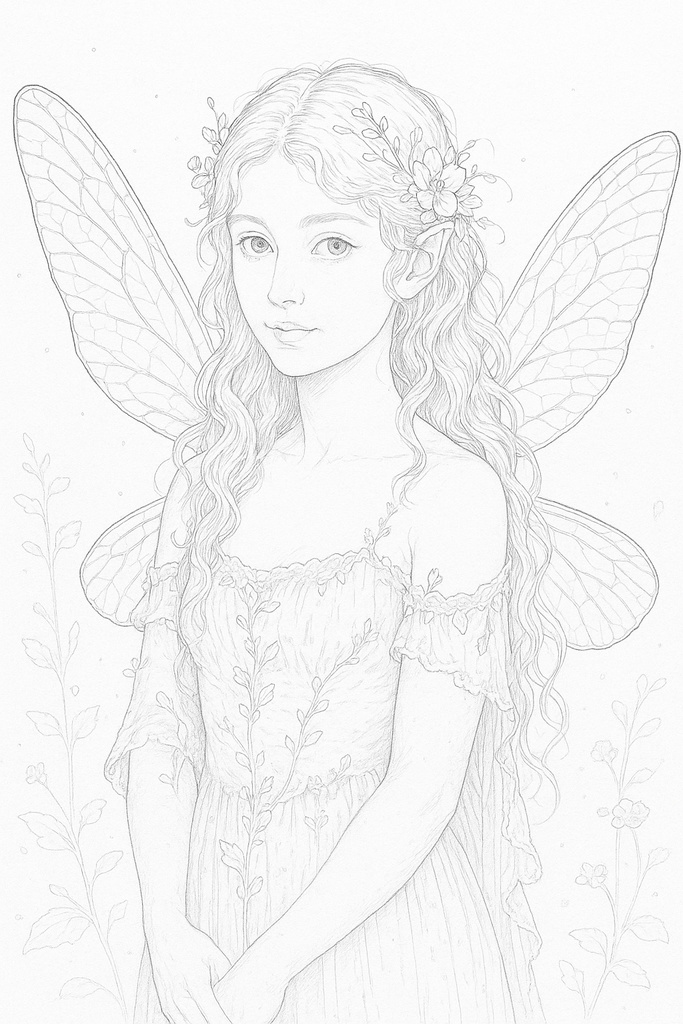 金髪の妖精をモチーフにしたファンタジーイラスト