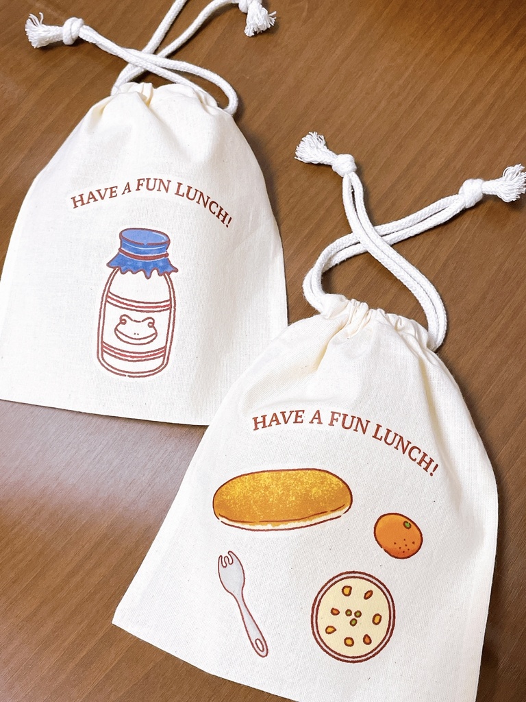 給食デザイン巾着