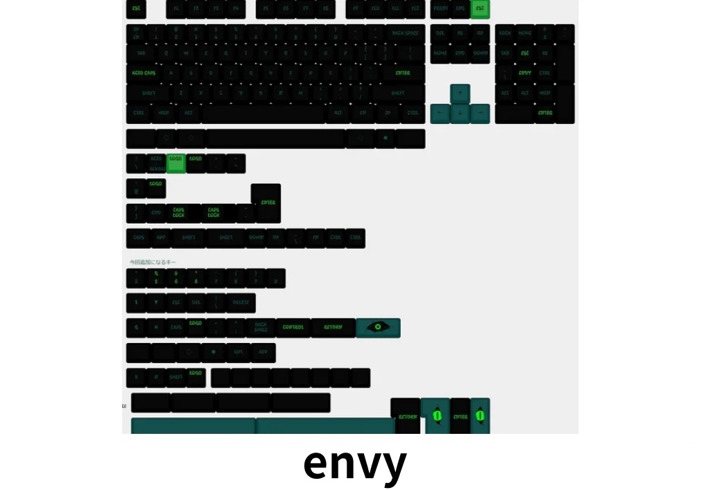 日本語・英語配列両対応キーキャップ「Acid Caps ”Collection”」