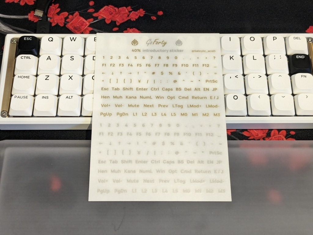 40%キーボード入門用シール「GoFortyシール」 - 自キ温泉街販売