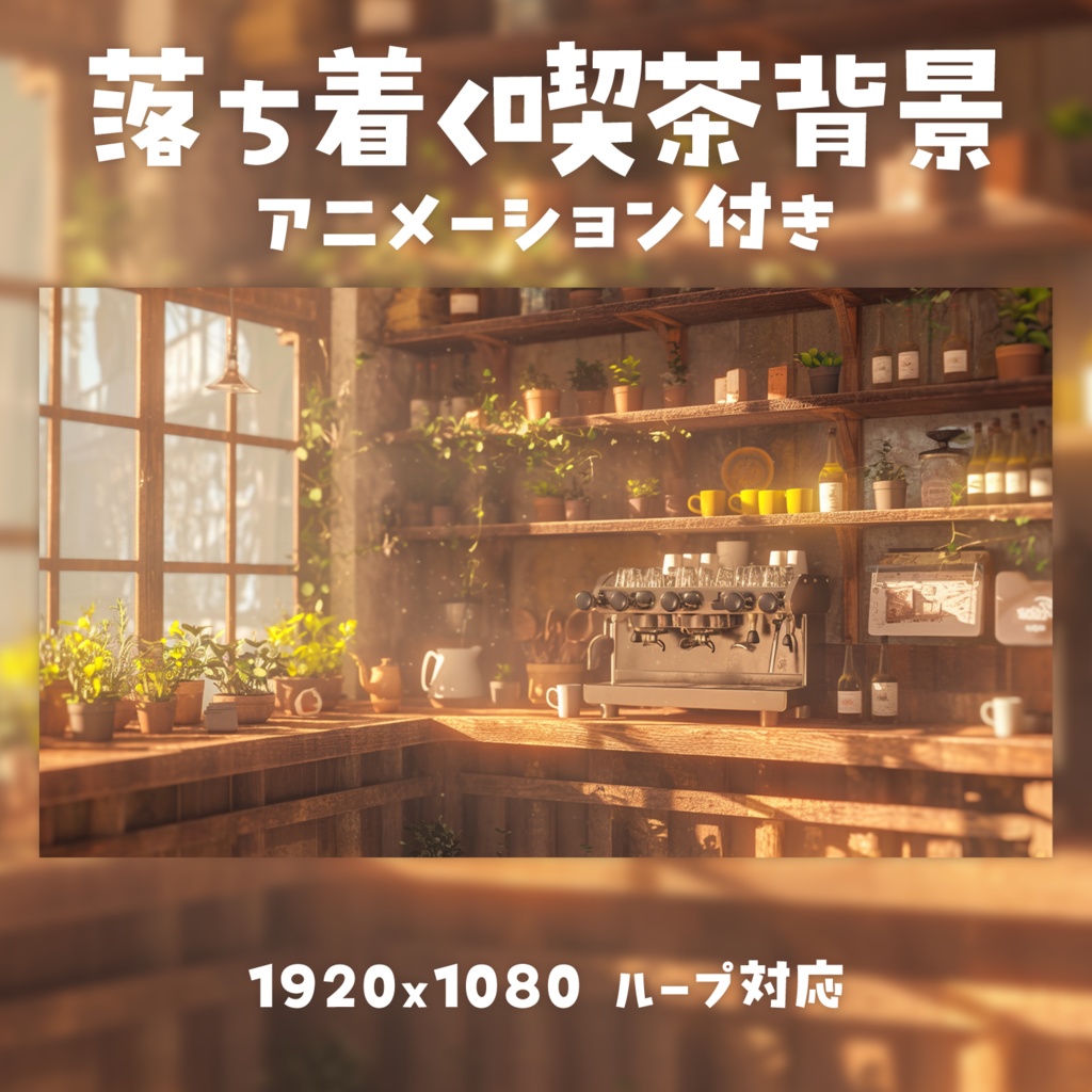 【動く背景素材】落ち着く喫茶背景