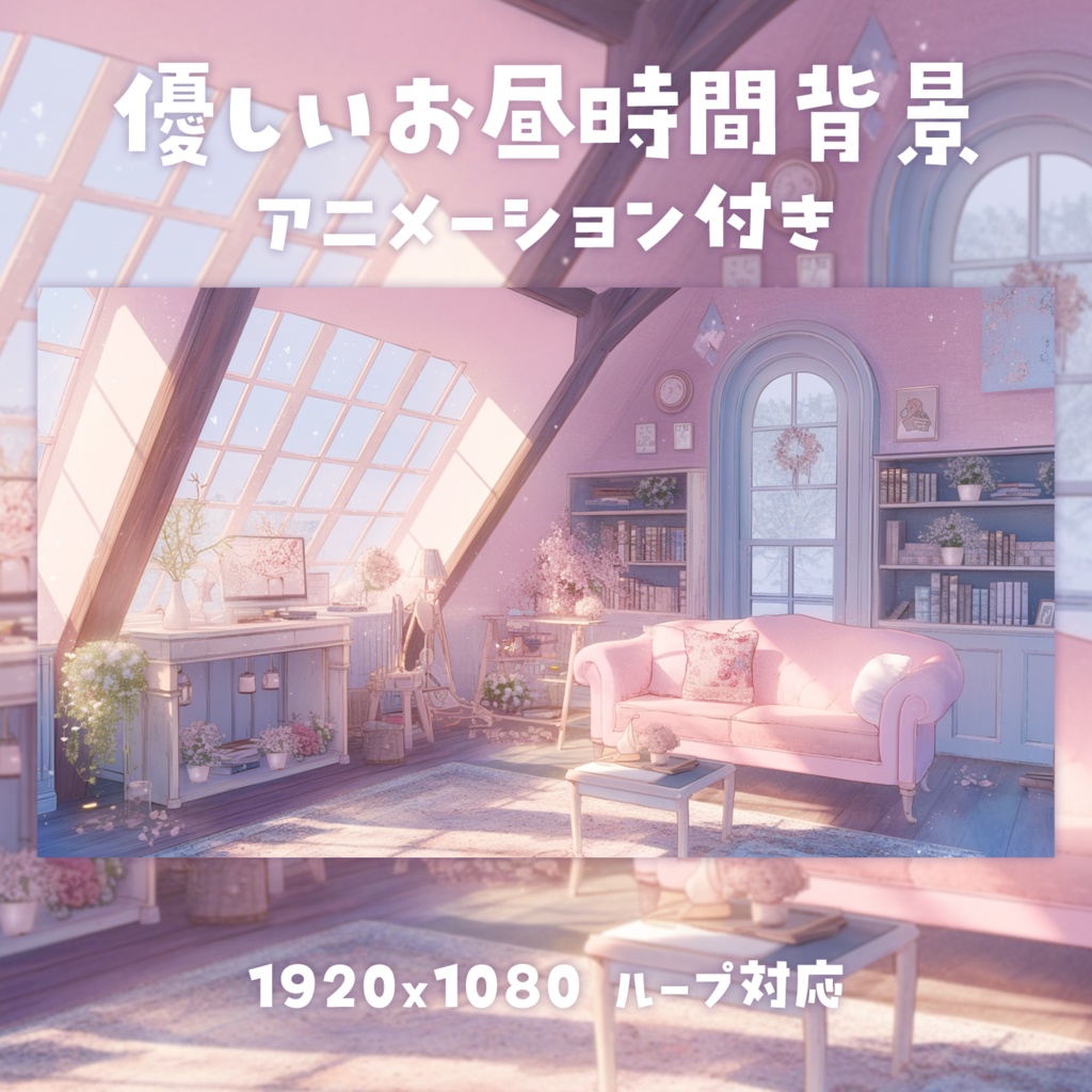 【動く背景素材】優しいお昼時間背景