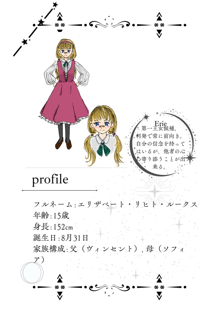 【期間限定販売】『野いちごの花笑む頃を夢見て』設定集