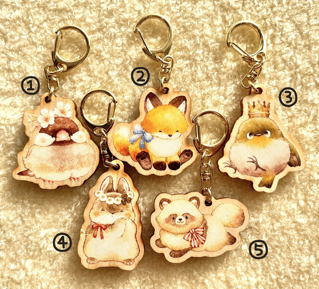 ウッドキーホルダー