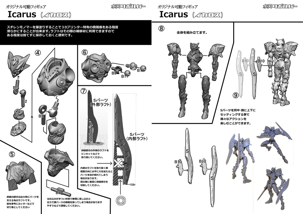 オリジナル可動フィギュア 『イカロス』