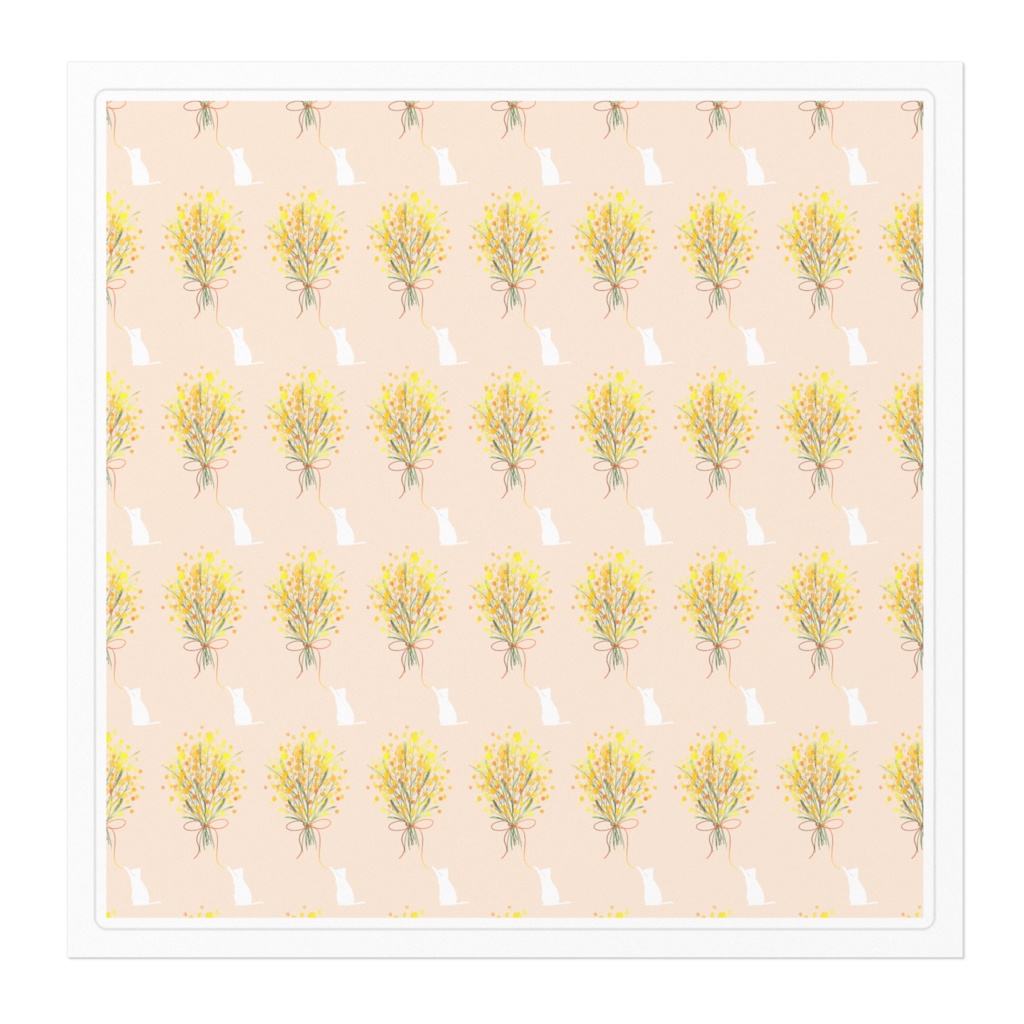 ねことミモザ ステッカー