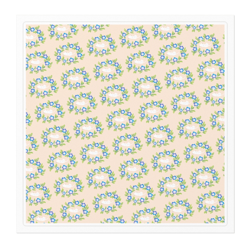 ねことネモフィラ ステッカー