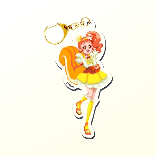 キラキラ★ドットアクキー　カスタード