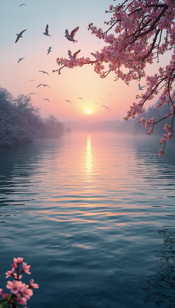 春の朝｜癒しの壁紙12枚セット