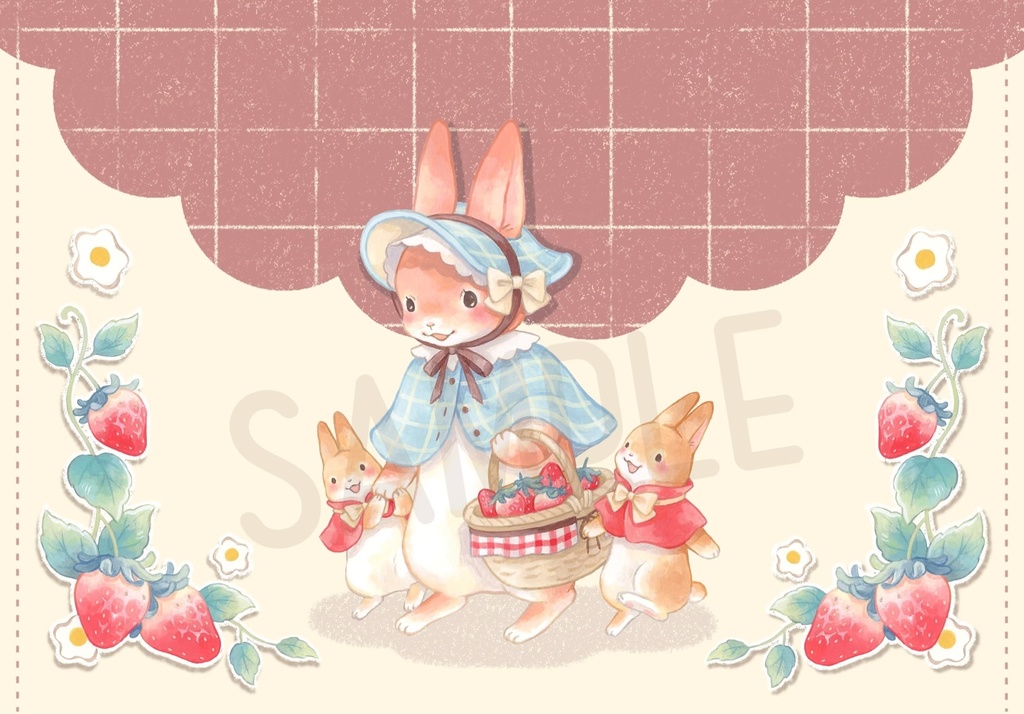 うさぎ×いちごレターセット