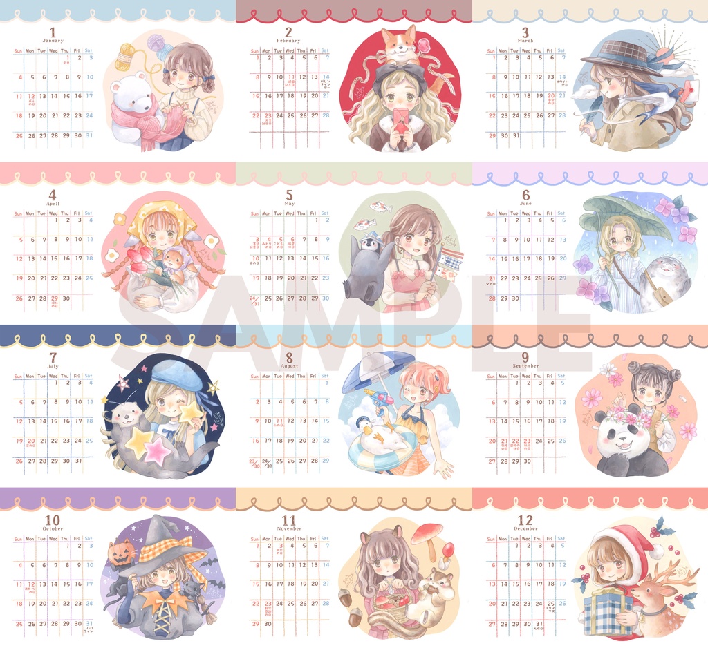 2026年卓上カレンダー