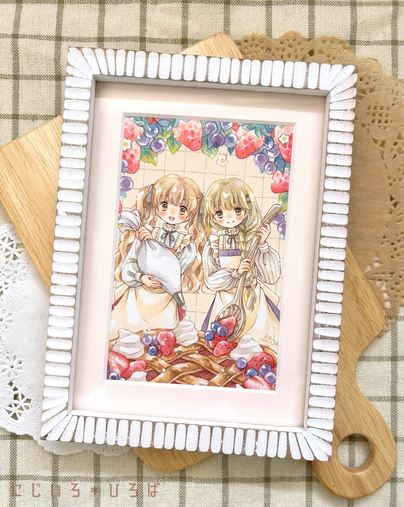 [NEW]額装原画「ベリーパイを作りましょ」