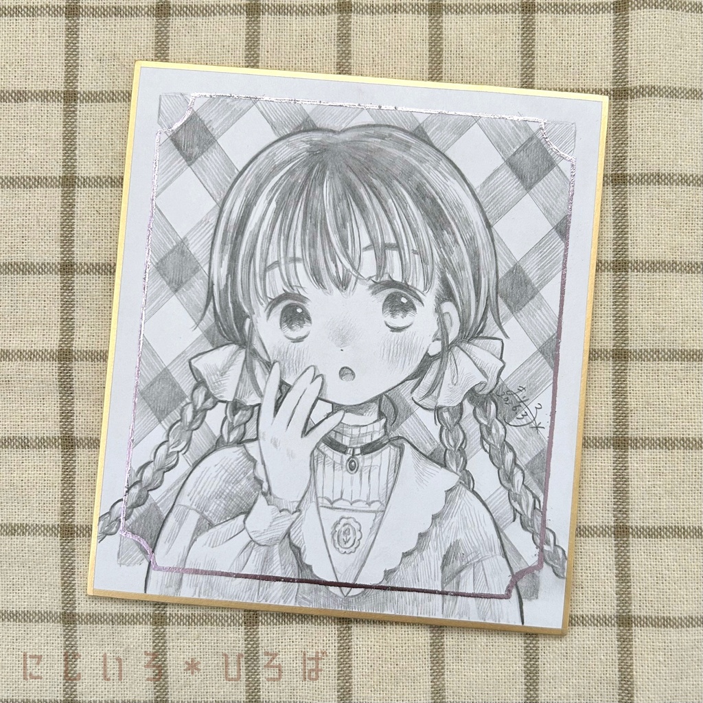 [NEW]鉛筆画1/4色紙原画