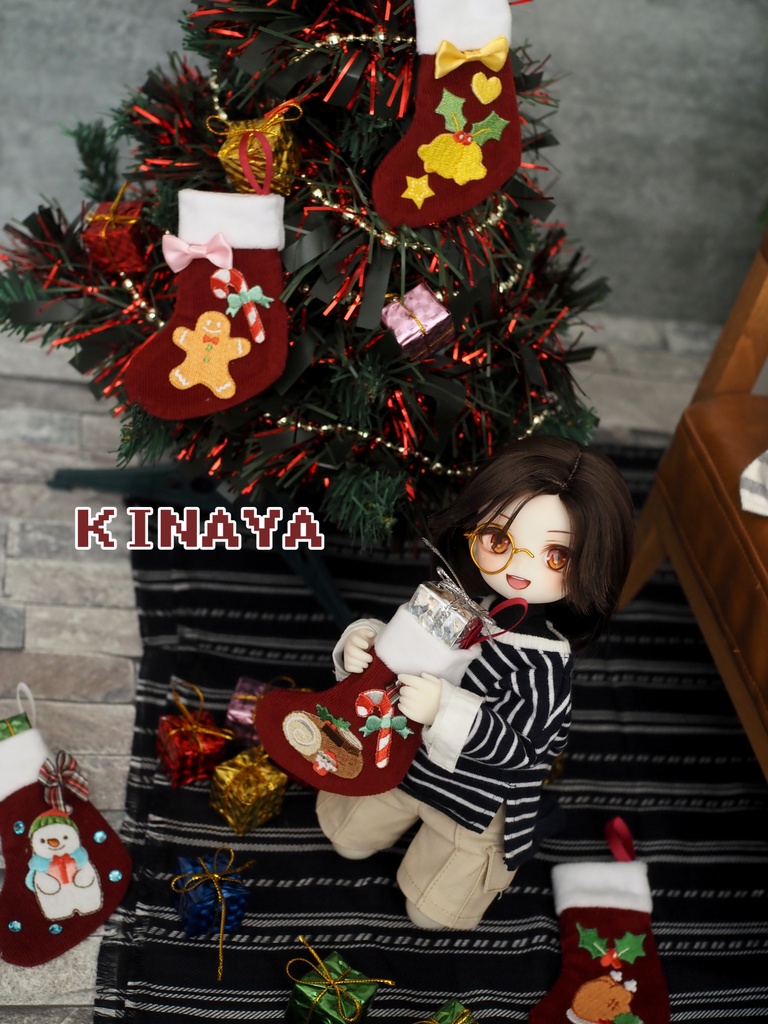 【ドール用】クリスマスソックス
