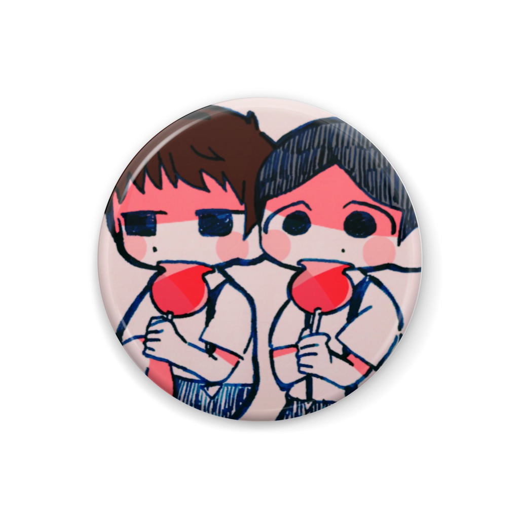 吉村双子缶バッジ