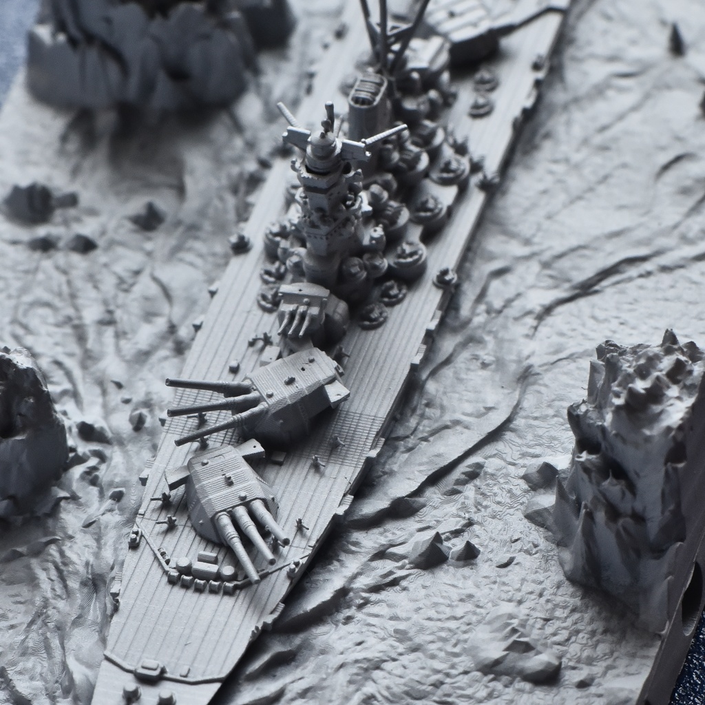 モノブロックジオラマ 1/3000武蔵