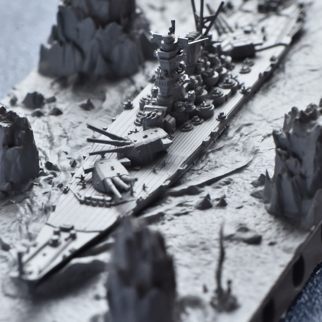 モノブロックジオラマ 1/3000武蔵