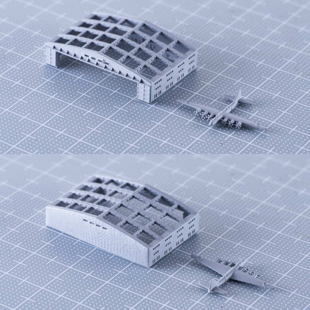 1/3000 富嶽(Z飛行機)+格納庫