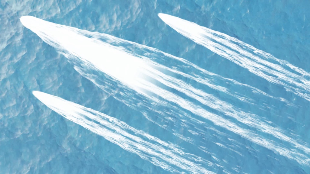 動く背景/海 スマホ用005「陣形No.1」