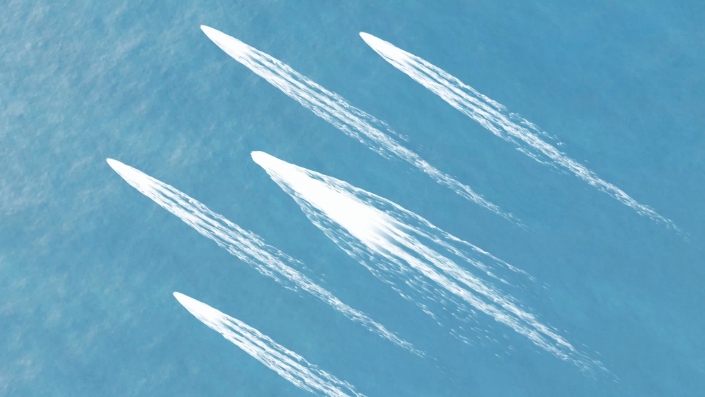 動く背景/海 タブレット用002「陣形No.2」