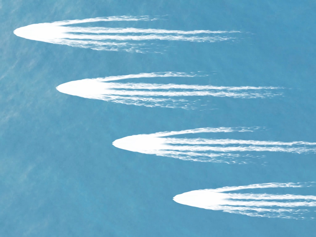 動く背景/海 タブレット用004「陣形No.4」