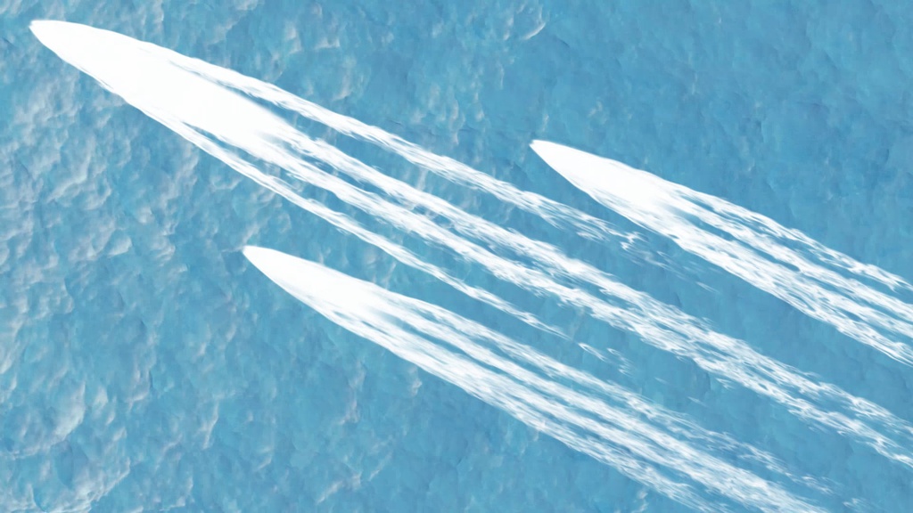 動く背景/海 スマホ用007「陣形No.3」