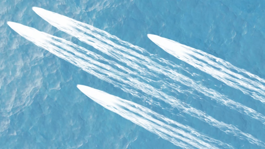 動く背景/海 スマホ用008「陣形No.4」