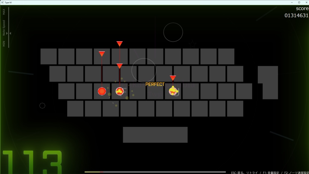 【PCリズムゲーム】Type It!! - β版