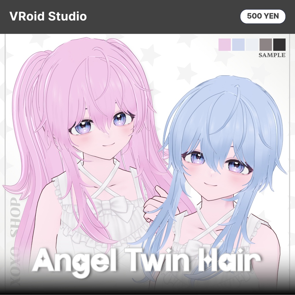 [Vroid] Angel Twin Hair