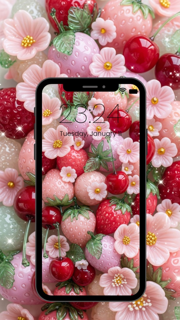 苺の詰め合わせ壁紙🍓