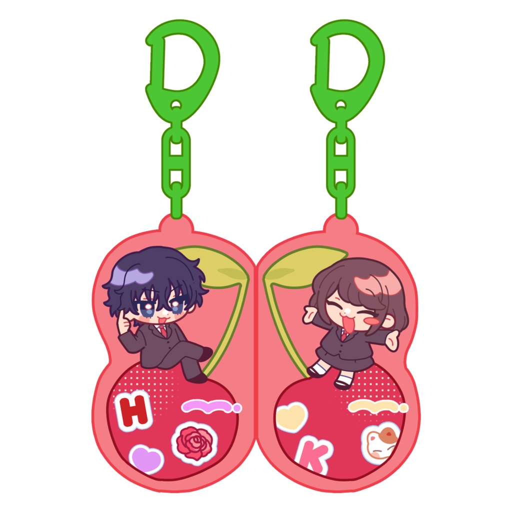くっつくさくらんぼアクリルキーホルダー🍒