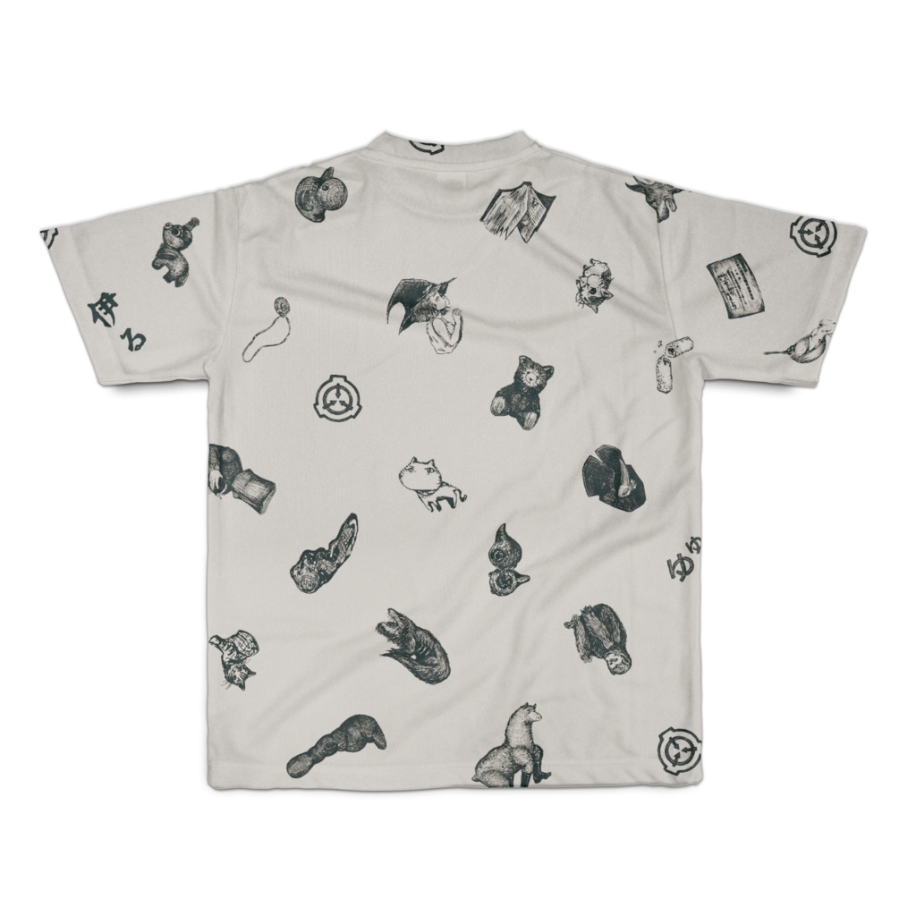 【SCP Foundation】SCiP手描き風Tシャツ(ベージュ地/両面印刷)