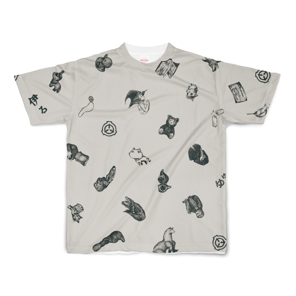 【SCP Foundation】SCiP手描き風Tシャツ(ベージュ地/正面印刷のみ)