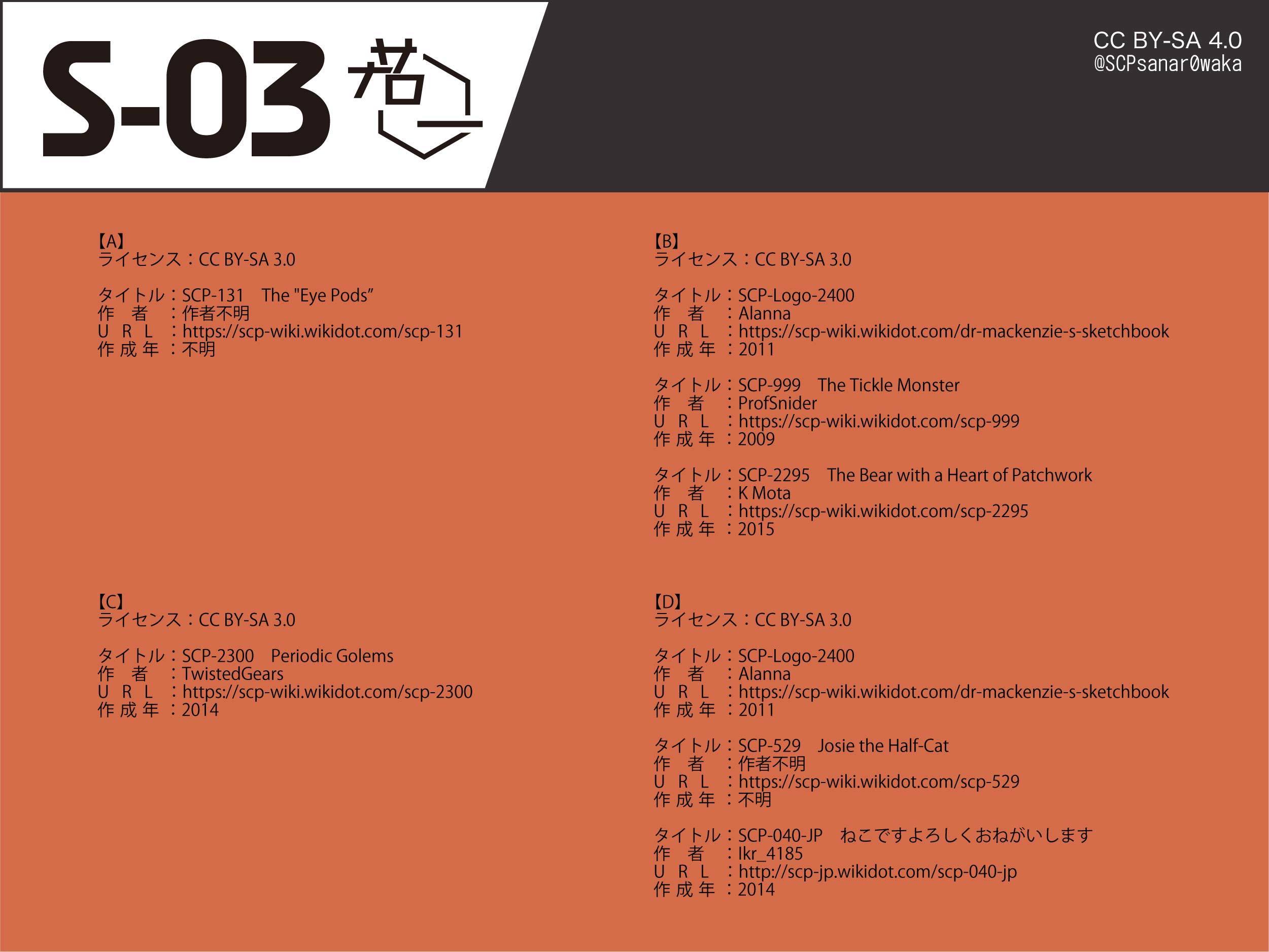 【SCP Foundation】SCiPステッカー3枚セット【収デン5】 - 若一(わかいち) - BOOTH