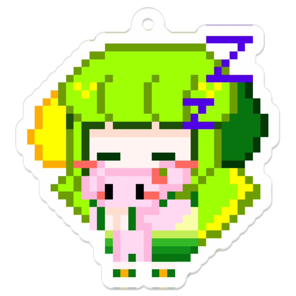 わかばとおさんぽアクキー【ドッド絵すやすや】