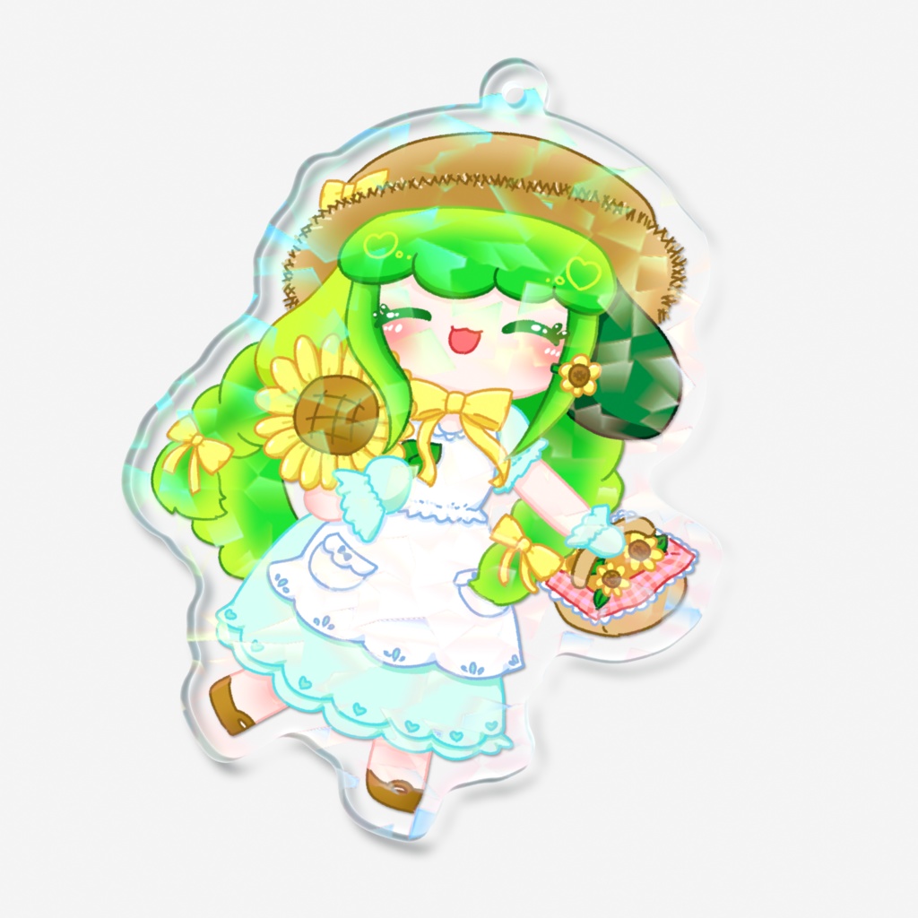 ひまわりとわかばのホログラムアクキー