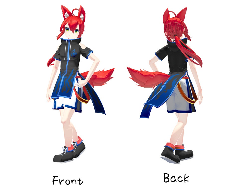 【オリジナル3Dモデル】ヒノエ【VRChat想定】