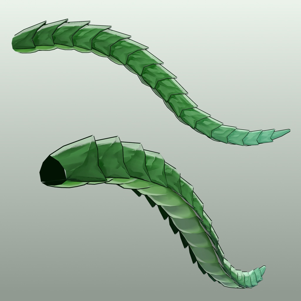 イラスト調のドラゴンの尻尾