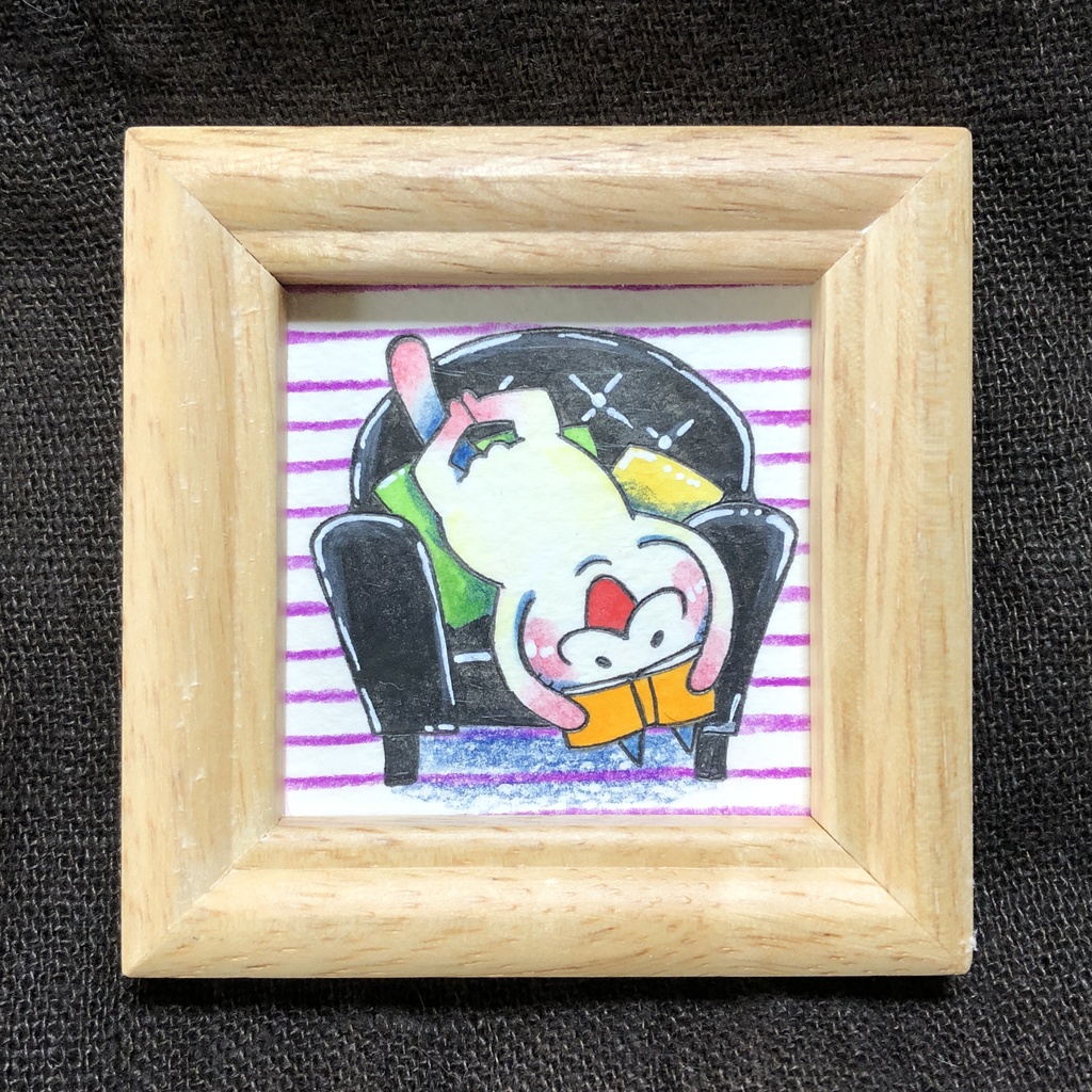 ミニ原画【椅子にまともに座ってないシリーズ】