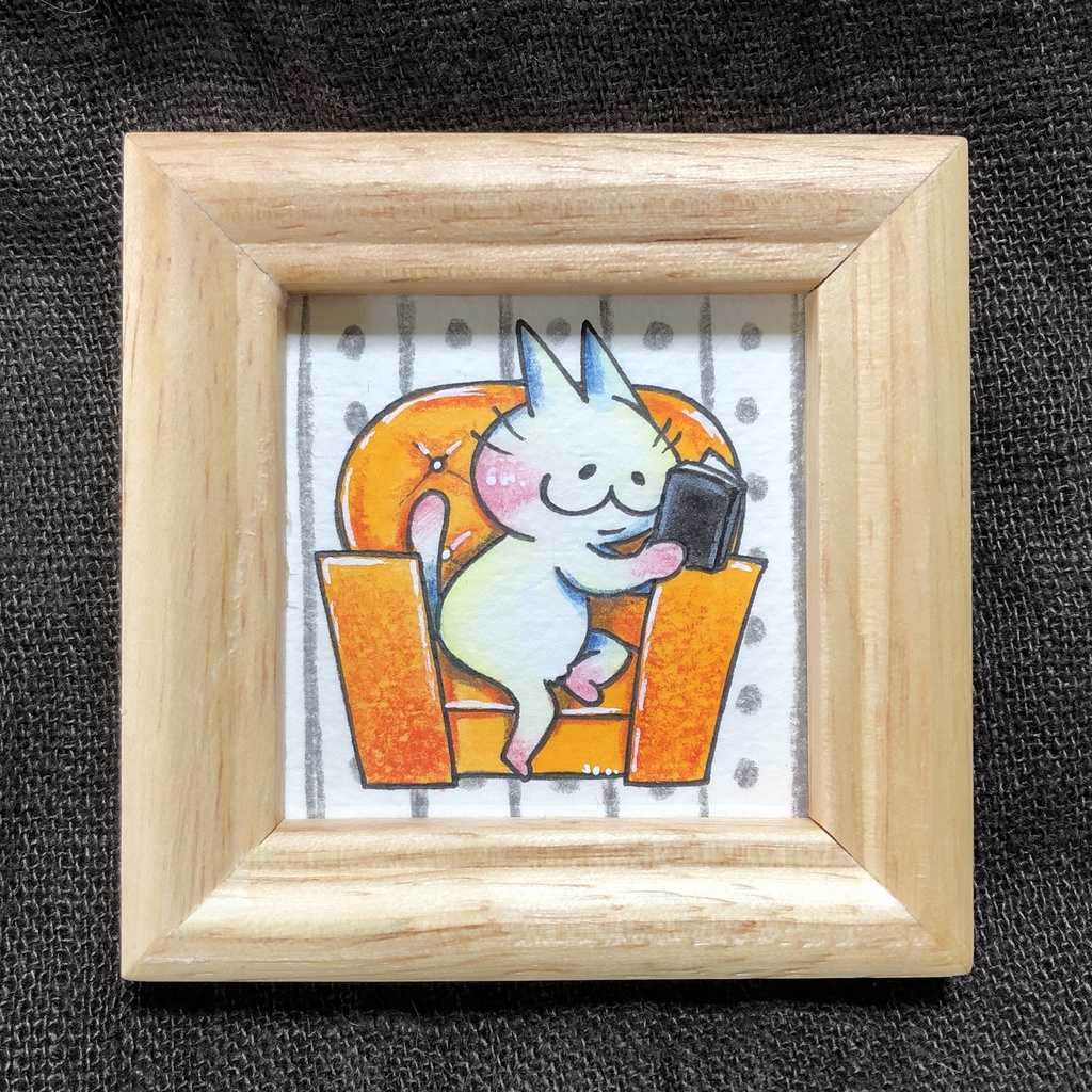 ミニ原画【椅子にまともに座ってないシリーズ】