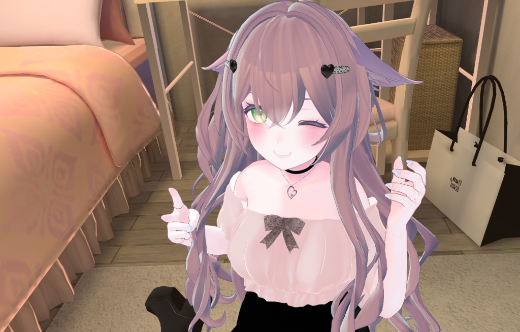 Cuteハートヘアピン