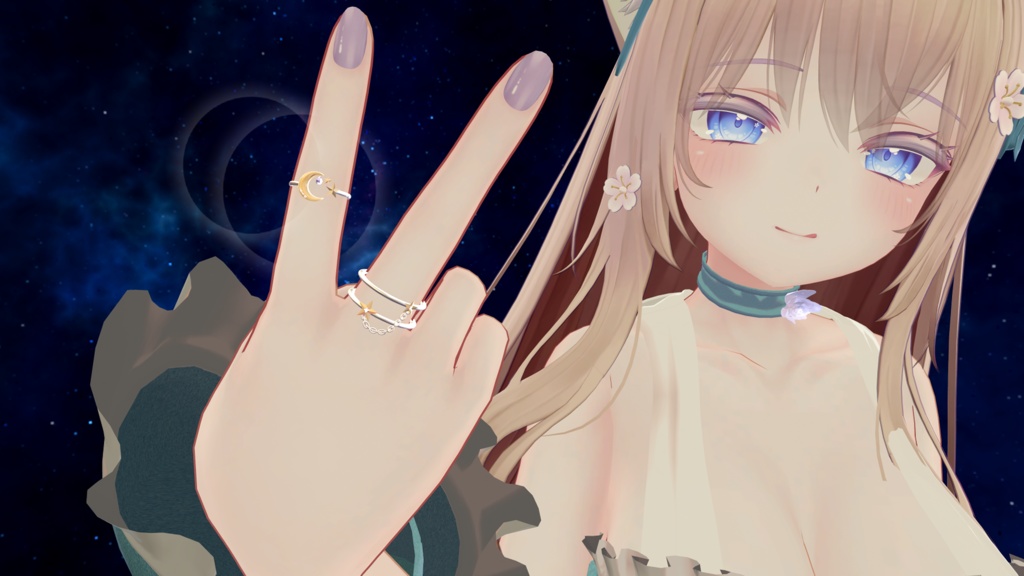 ~月の雫~指輪2個セット