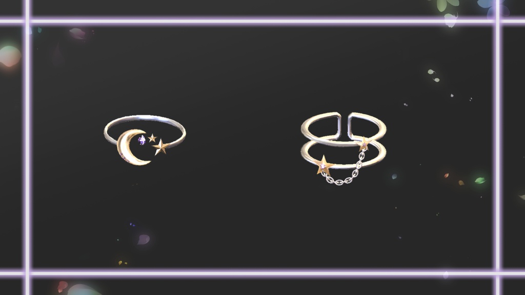 ~月の雫~指輪2個セット