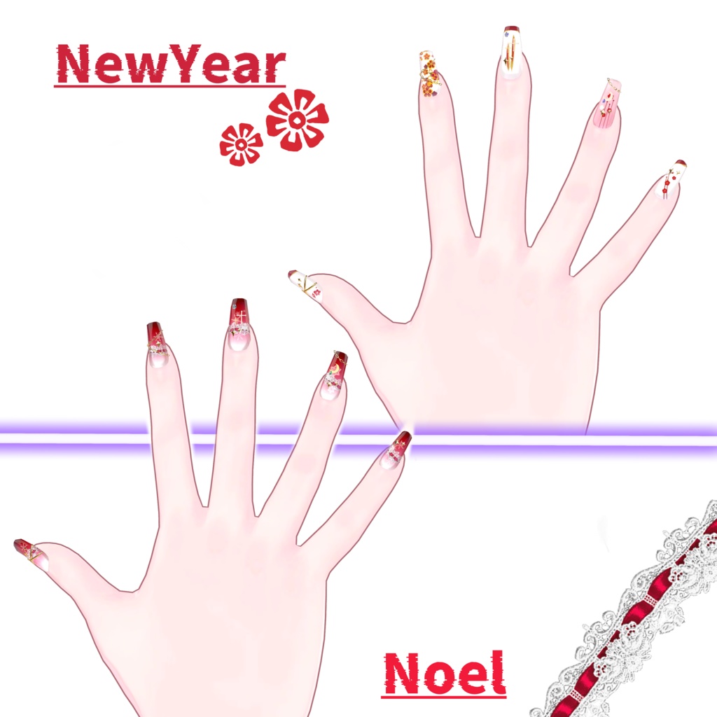 【3アバター】MoonDropネイル【MA対応】