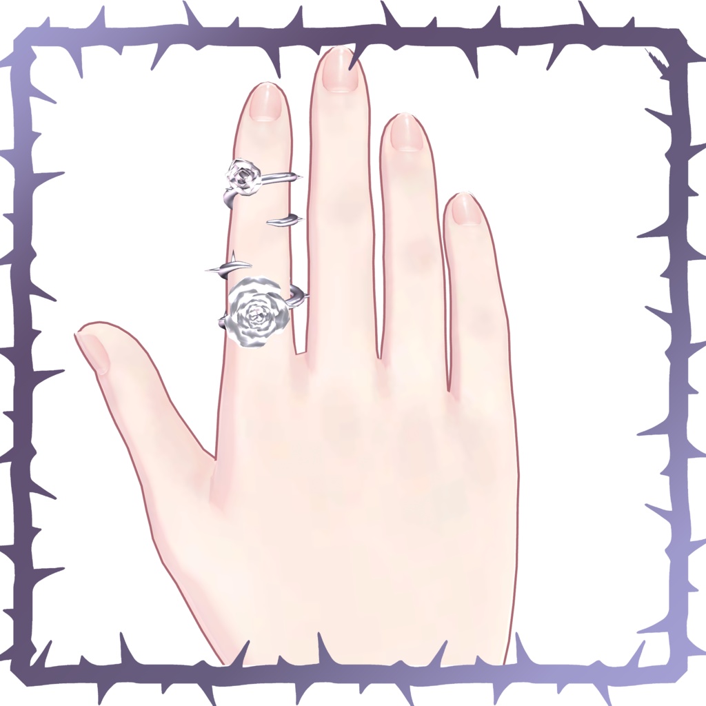 【VRC想定】Elegant Rose Ring【指輪】