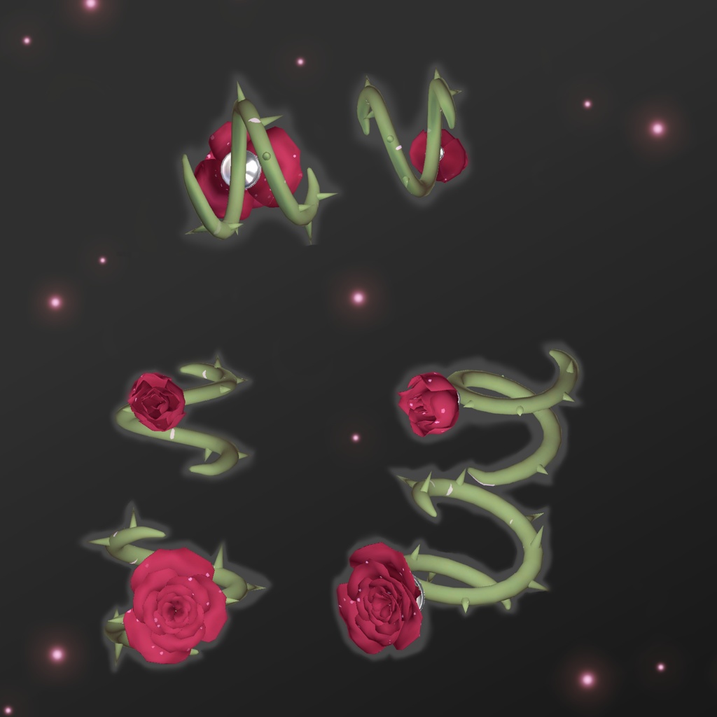 【VRC想定】Elegant Rose Ring【指輪】